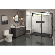 RIVERA PEBBLES - 12X12, BLACK FLAT, HONED